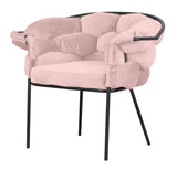 Audrey - Black Frame Velvet Occasional Chair, Dining Chair-Chair-Belle Fierté