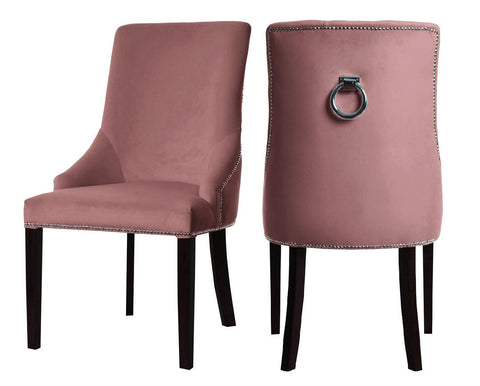 Colyers - Dark Pink Knocker Dining Chair, Set of 2-Chair Set-Belle Fierté