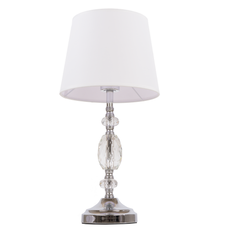 RIO- Glamour White Crystal 47cm Table Lamp-Table Lamp-Belle Fierté