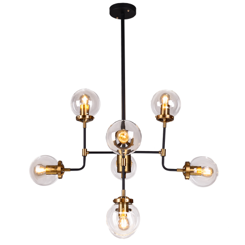 Giorgio - Modern Loft Style Chandelier, 8 Light Large Industrial Style Ceiling Lamp-Ceiling Lamp-Belle Fierté