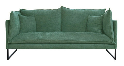 Mia - Modern Green Fabric Sofa, 2 Seater Sofa-Sofa-Belle Fierté