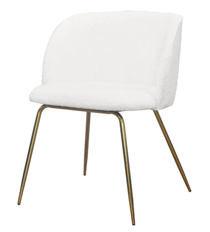 Mona - Bouclé Dining Chair, Gold Metal Legs-Chair-Belle Fierté