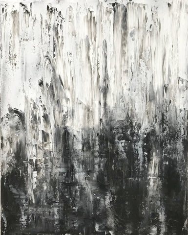 Abstract Canvas Painting, Handmade Acrylic Painting - "White n Black"-Wall art-Belle Fierté