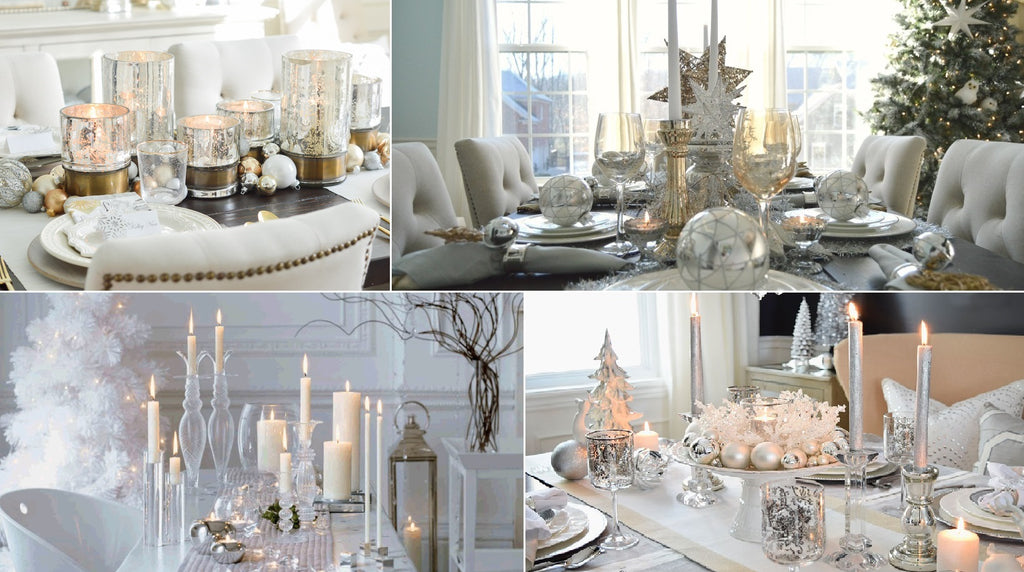 GLAMOUR WHITE, SILVER AND GOLD CHRISTMAS HOME DECOR