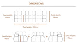 Tiffany - Velvet 3-Seater Modular Sofa, Bubble Sectional