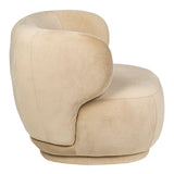 <transcy>Prima - Beige fløyel lenestol</transcy>