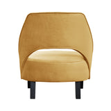 <transcy>Kayden - Gele moderne fluwelen fauteuil</transcy>