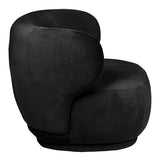 <transcy>Prima - Zwart fluwelen fauteuil</transcy>
