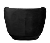 <transcy>Prima - Zwart fluwelen fauteuil</transcy>