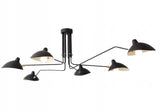 Greta- Black Extra Large Modern Industrial 6 Light Ceiling Lamp Chandelier