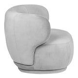 <transcy>Prima - Fauteuil en velours argenté</transcy>