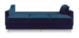 <transcy>Keston - Sovesofa og lenestol, moderne sofasett - marineblått</transcy>