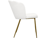 Lisey - Bouclé Dining Chair, Gold Metal Legs