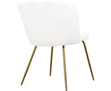 Lisey - Bouclé Dining Chair, Gold Metal Legs