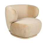 <transcy>Prima - Beige fløyel lenestol</transcy>