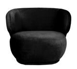 <transcy>Prima - Zwart fluwelen fauteuil</transcy>