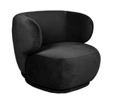 <transcy>Prima - Zwart fluwelen fauteuil</transcy>