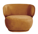 <transcy>Prima - Fauteuil en velours orange brûlé</transcy>