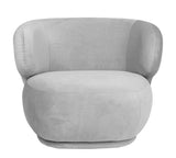 <transcy>Prima - Fauteuil en velours argenté</transcy>
