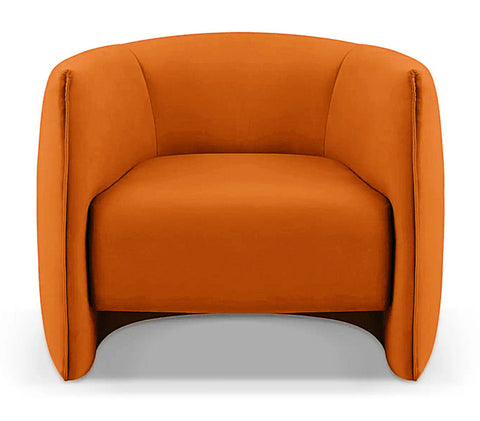 Agnes - Curved Velvet Armchair