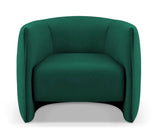 Agnes - Curved Green Velvet Armchair