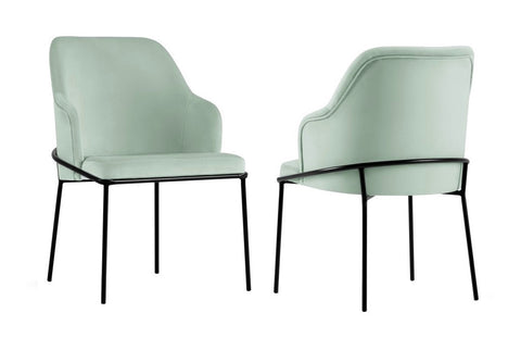 Angelo - Sage Green Velvet Dining Chair, Set of 2-Chair Set-Belle Fierté