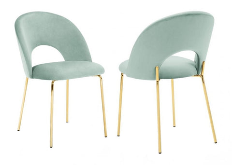 Axel - Mint Velvet Gold Leg Dining Chair, Set of 2