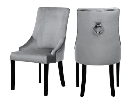 Bremen - Grey Knocker Dining Chair, Set of 2-Chair Set-Belle Fierté