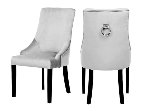 Bremen - Light Grey Knocker Dining Chair, Set of 2-Chair Set-Belle Fierté