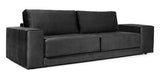 Belmont - Black Velvet 3 Seater Sofa Bed-Sofa-Belle Fierté