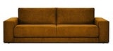 Belmont - Burnt Orange Velvet 3 Seater Sofa Bed-Sofa-Belle Fierté