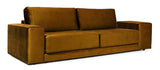 Belmont - Burnt Orange Velvet 3 Seater Sofa Bed-Sofa-Belle Fierté