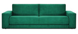 Belmont - Green Velvet 3 Seater Sofa Bed-Sofa-Belle Fierté