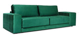 Belmont - Green Velvet 3 Seater Sofa Bed-Sofa-Belle Fierté