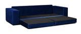 Belmont - Navy Blue Velvet 3 Seater Sofa Bed-Sofa-Belle Fierté