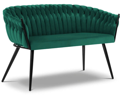 Chantel - Green Velvet Dining Bench-Benches & Ottomans-Belle Fierté