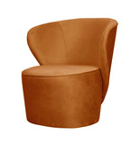 Eden - Velvet Armchair, Curved Occasional Chair