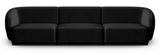 Emma - Black Velvet Modular 3 Seater Sofa