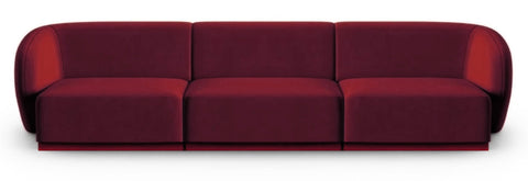 <transcy>Emily - Banc moderne en velours rembourré, 123x39x50cm</transcy>