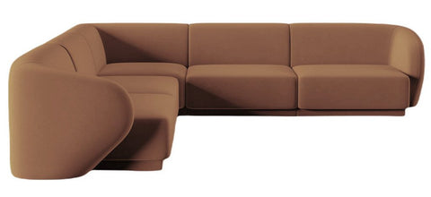 <transcy>Canberra - Mint Contemporary Chesterfield Ecksofa mit Ottomane</transcy>