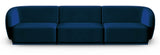 Emma - Navy Blue Velvet Modular 3 Seater Sofa
