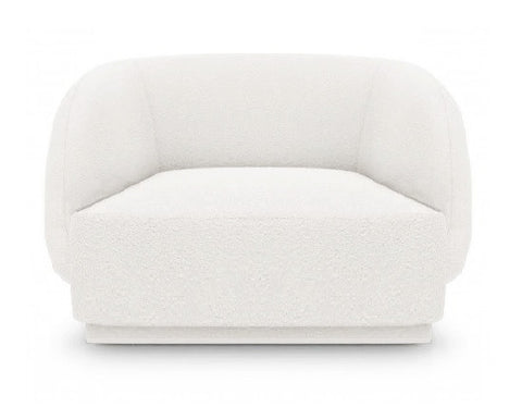 Emma - White Boucle Armchair