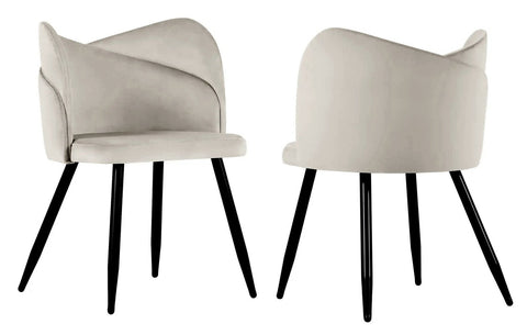 Fiori - Mink Velvet Dining Chair, Set of 2-Chair Set-Belle Fierté