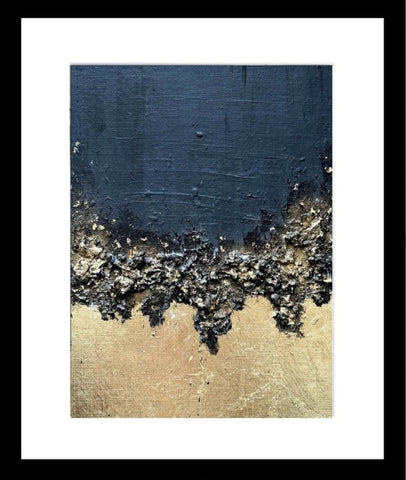 <transcy>Ingelijst acryl abstract handgemaakt canvas schilderij - "Winter"</transcy>