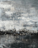 Grey Textured Wall Art, Original Minimalist Abstract Painting On Canvas