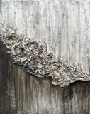 Grey Textured Wall Art, Original Minimalist Abstract Painting On Canvas