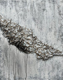 Grey Textured Wall Art, Original Minimalist Abstract Painting On Canvas