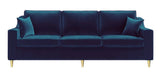 <transcy>Keston - Canapé-lit et fauteuil, ensemble de canapés modernes - Bleu marine</transcy>