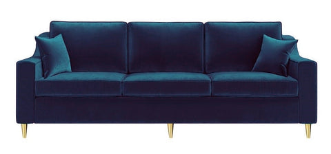 <transcy>Keston - Canapé-lit et fauteuil, ensemble de canapés modernes - Bleu marine</transcy>
