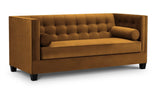 Larsson - Burnt Orange Velvet Sofa Bed-Ottomans and Footstools-Belle Fierté